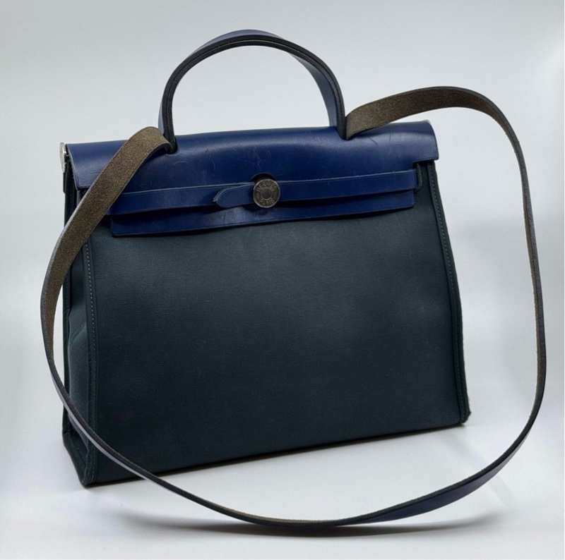 HERMÈS Herbag Zip 31cm 藍色-5