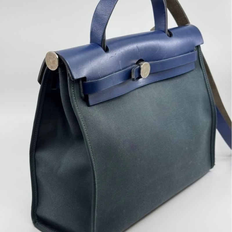 HERMÈS Herbag Zip 31cm 藍色-8