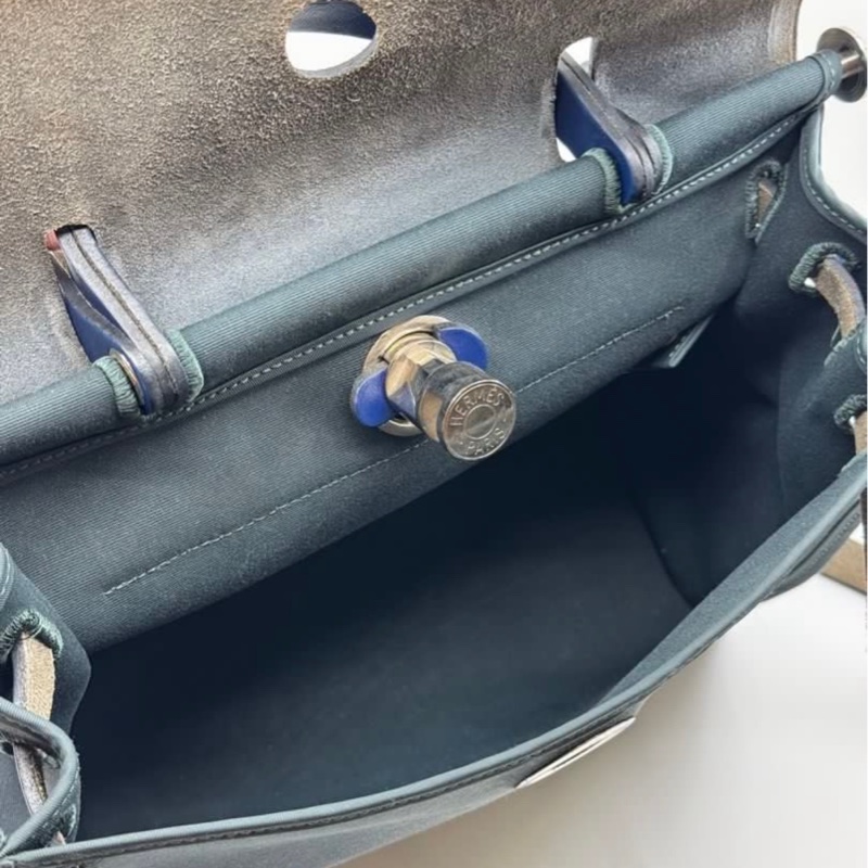 HERMÈS Herbag Zip 31cm 藍色-12