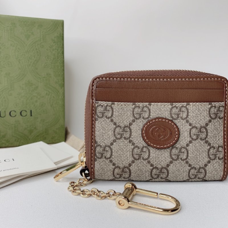GUCCI 老花拉鍊吐司卡包-0