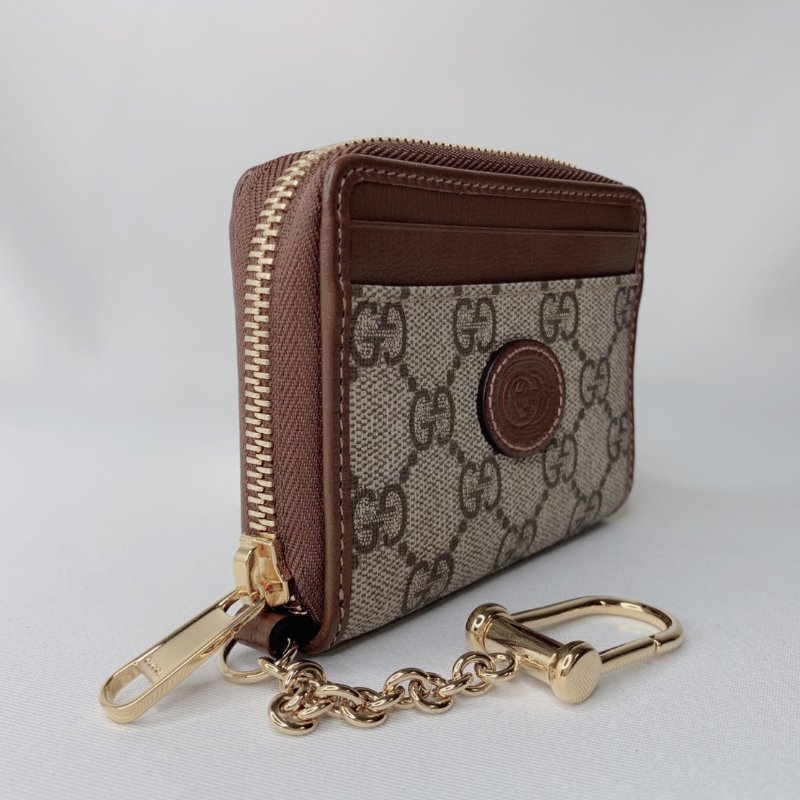 GUCCI 老花拉鍊吐司卡包-3