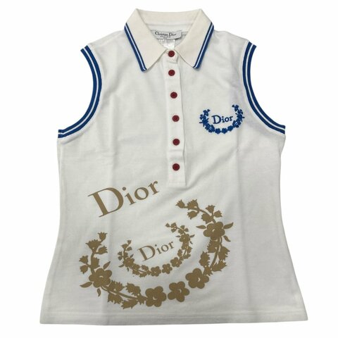 DIOR 迪奧 36號 背心 無袖 棉 上衣 白