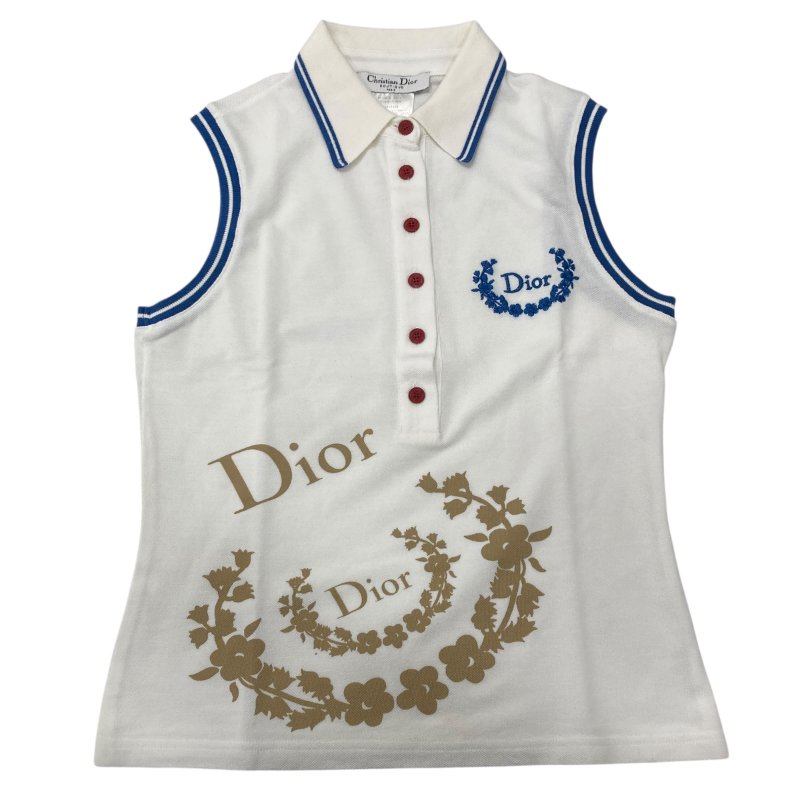 DIOR 迪奧 36號 背心 無袖 棉 上衣 白-0
