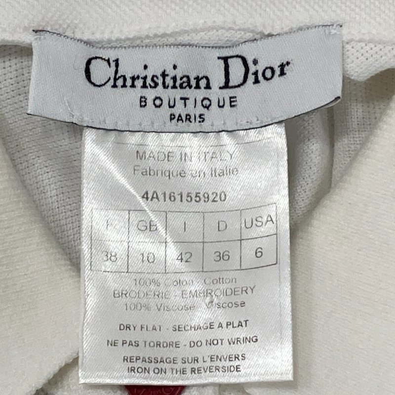 DIOR 迪奧 36號 背心 無袖 棉 上衣 白-2
