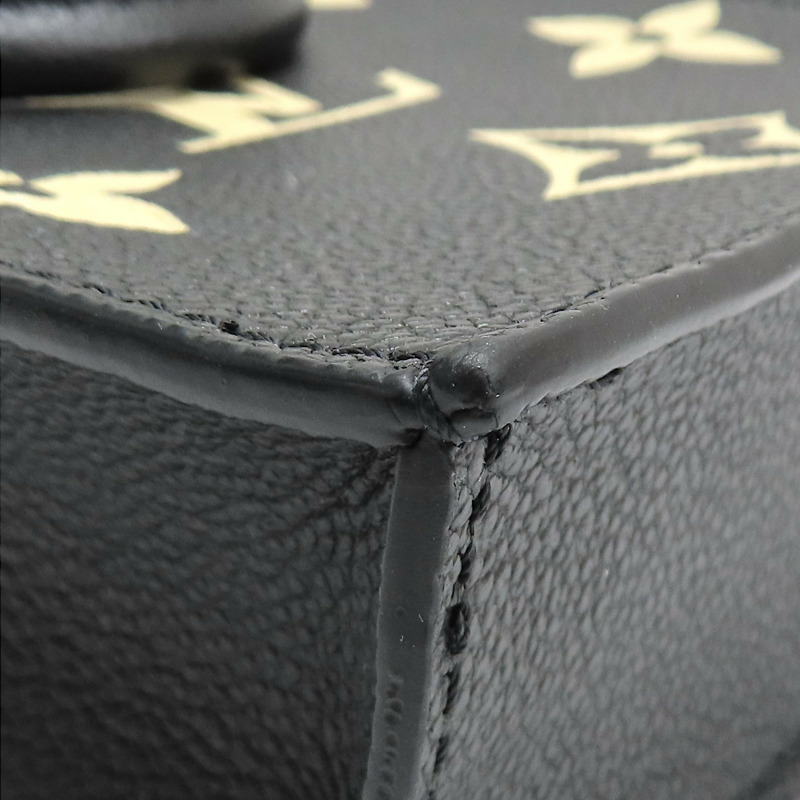 黑色 原花 牛皮壓紋 PETIT SAC PLAT 兩用包【LOUIS VUITTON LV 路易威登】 M81416-11