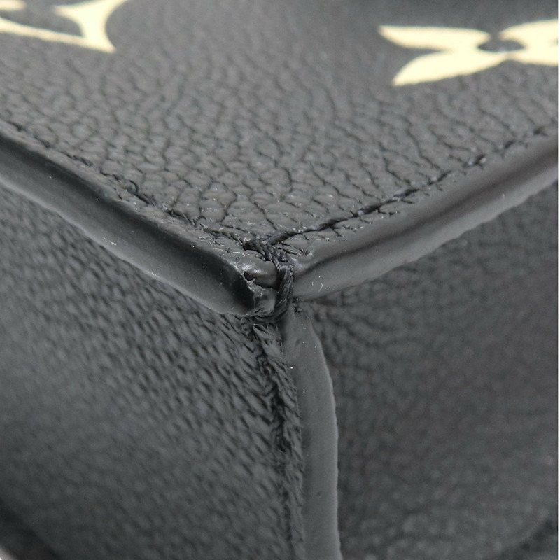黑色 原花 牛皮壓紋 PETIT SAC PLAT 兩用包【LOUIS VUITTON LV 路易威登】 M81416-12