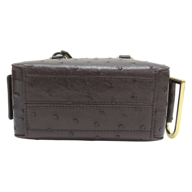 棕色 鴕鳥皮 Delvaux Cool Box 肩背包 AA0669【Delvaux德爾沃】 AA0669-3