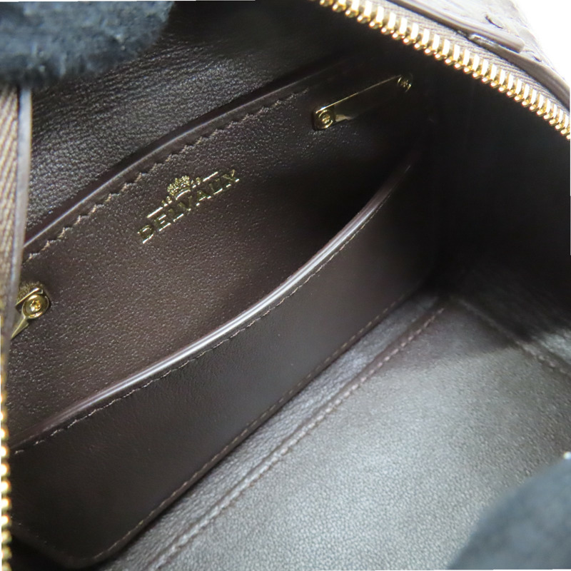 棕色 鴕鳥皮 Delvaux Cool Box 肩背包 AA0669【Delvaux德爾沃】 AA0669-4