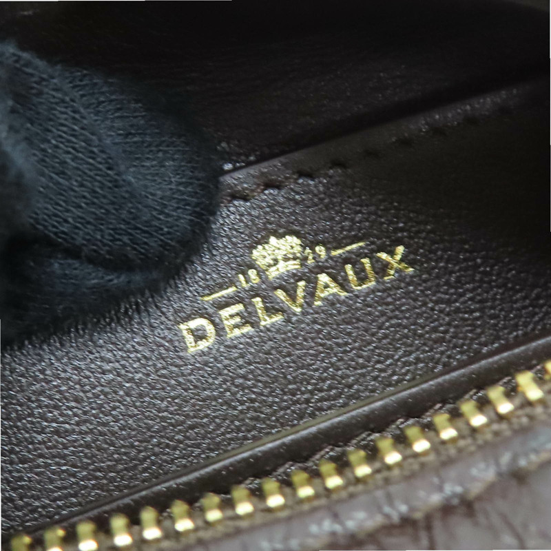 棕色 鴕鳥皮 Delvaux Cool Box 肩背包 AA0669【Delvaux德爾沃】 AA0669-7