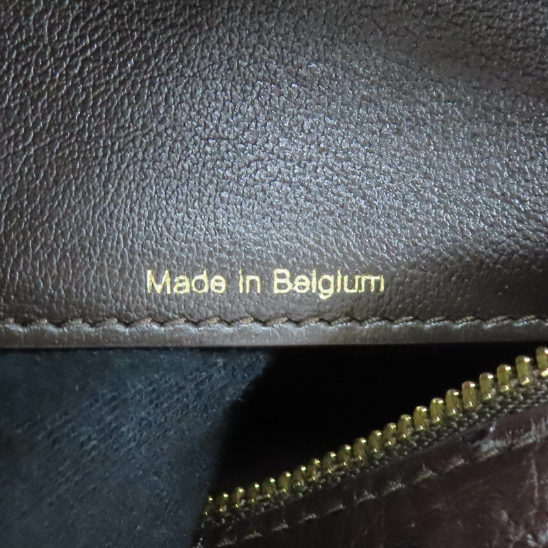 棕色 鴕鳥皮 Delvaux Cool Box 肩背包 AA0669【Delvaux德爾沃】 AA0669-8