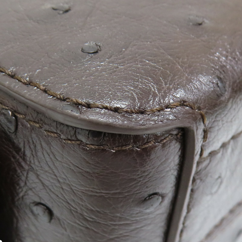 棕色 鴕鳥皮 Delvaux Cool Box 肩背包 AA0669【Delvaux德爾沃】 AA0669-12