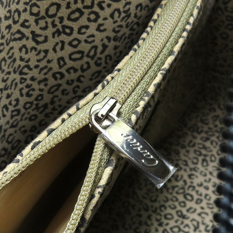 Vintage 黑色 牛皮 Top Handle 手提包【Cartier 卡地亞】-10