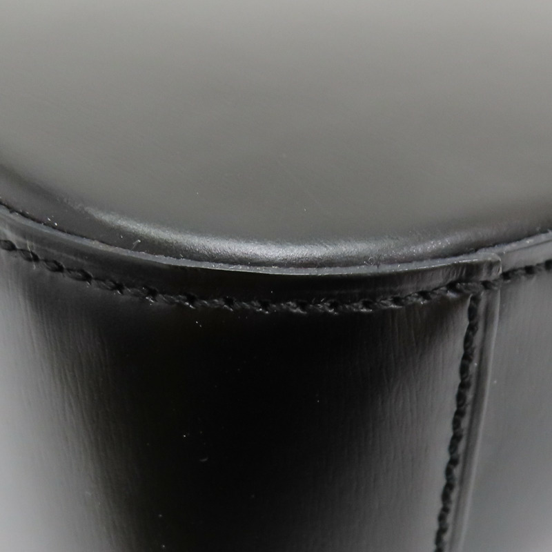 Vintage 黑色 牛皮 Top Handle 手提包【Cartier 卡地亞】-13