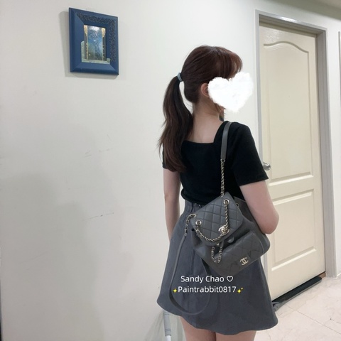 ෆ Chanel Dume後背包 灰色🩶🈶購證