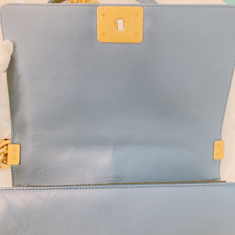 MS0351 Chanel 香奈兒 經典 中號 羊皮 海軍藍 金扣 Boy Medium 25cm Bag Lambskin Navy x GHW-18