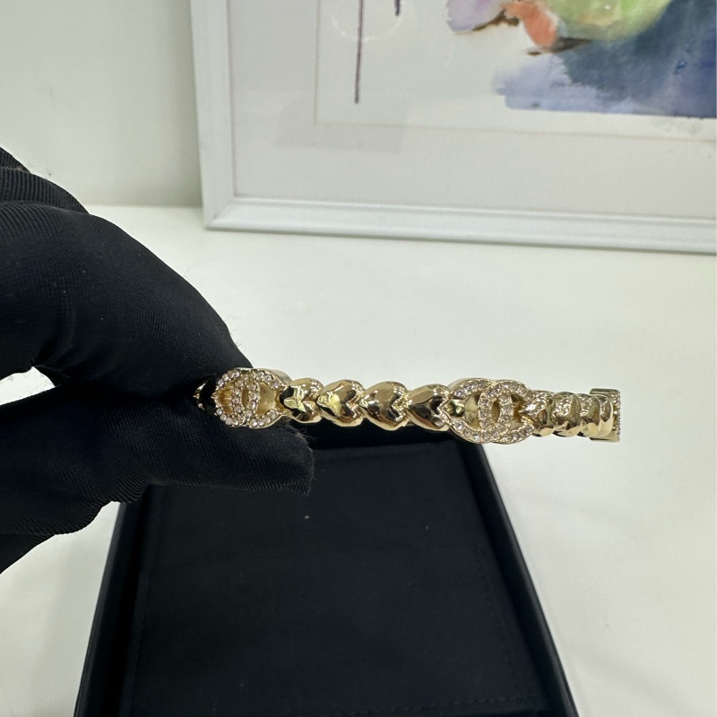CHANEL/香奈兒23p 金色愛心 手環 M碼-1