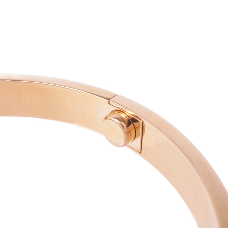 CARTIER 18K玫瑰金Love Bracelet 4 Diamonds鑽石手鐲Cartier#18-6