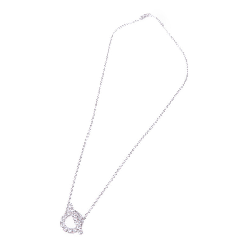 HERMES 18K白金Finesse Pendant鑽石項鍊-2