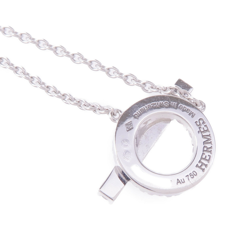 HERMES 18K白金Finesse Pendant鑽石項鍊-5