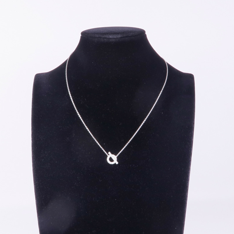 HERMES 18K白金Finesse Pendant鑽石項鍊-6