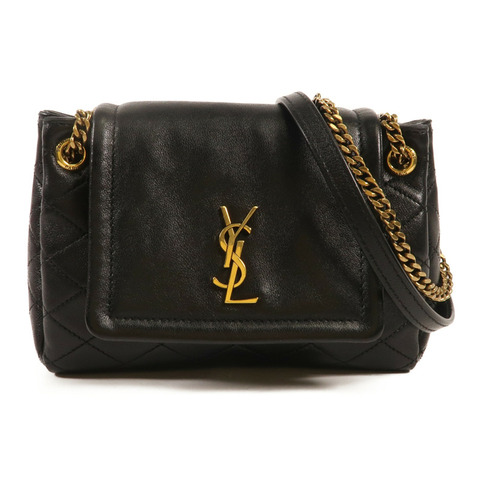 SAINT LAURENT 牛皮皮革Nolita Mini金扣鏈帶肩背袋