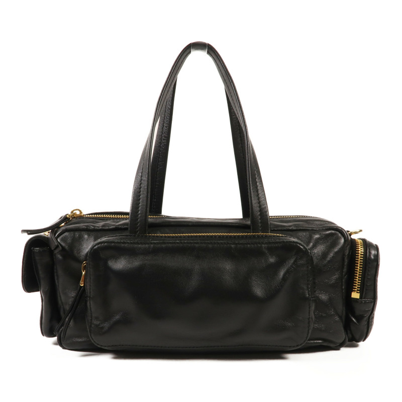 Miu Miu 羊皮皮革Pocket Handbag金扣手挽肩背兩用袋-1