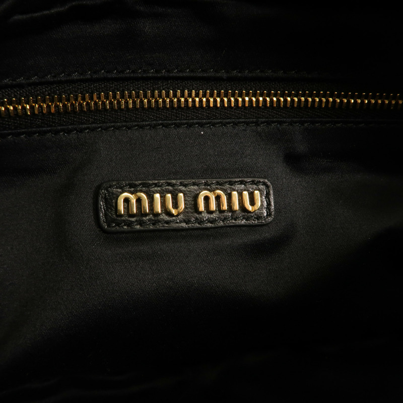Miu Miu 羊皮皮革Pocket Handbag金扣手挽肩背兩用袋-4