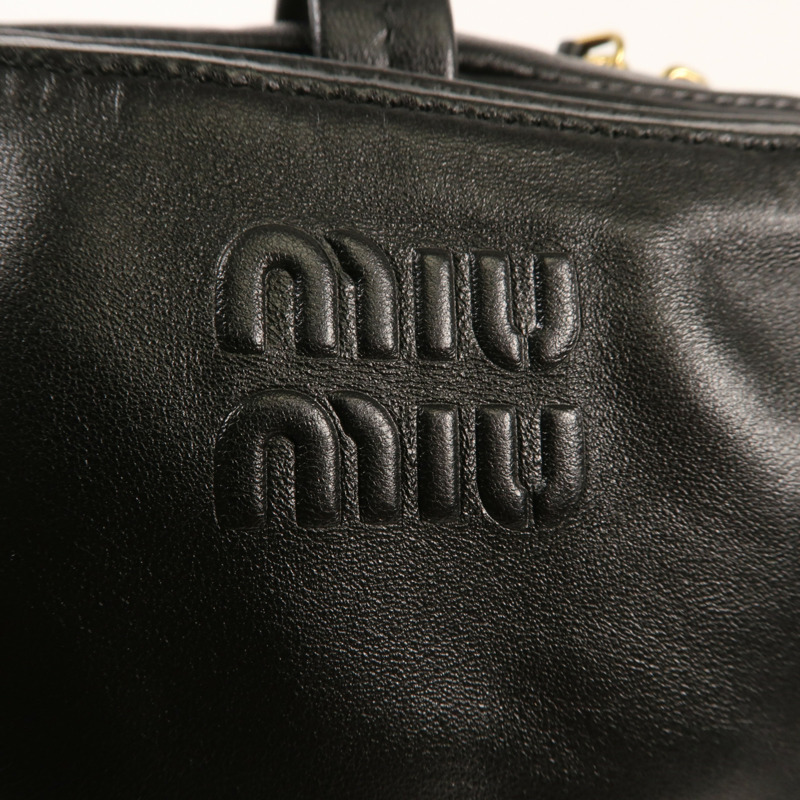 Miu Miu 羊皮皮革Pocket Handbag金扣手挽肩背兩用袋-8