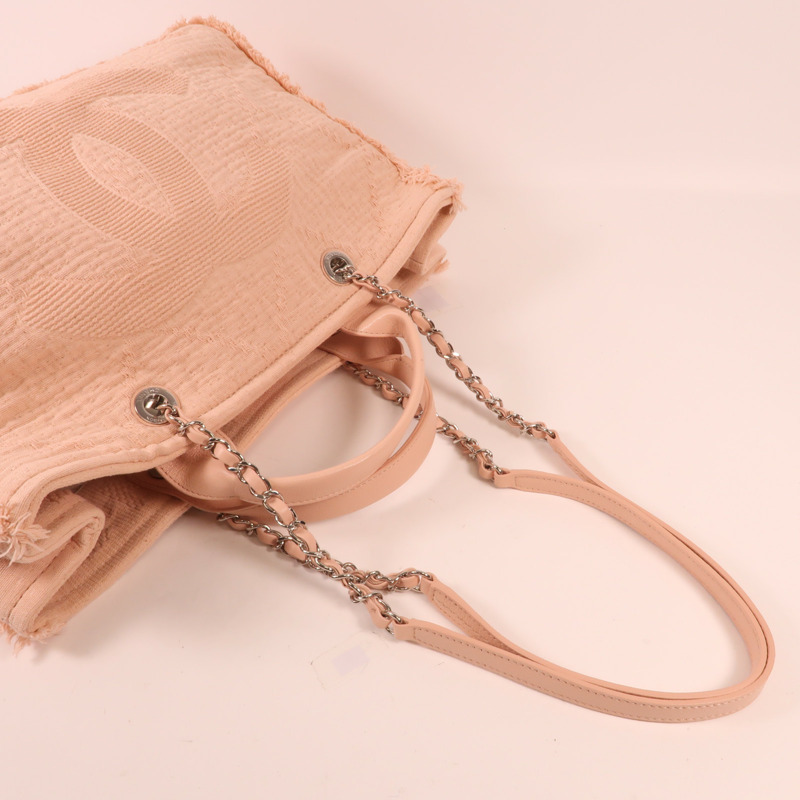 CHANEL 帆布2way Shoulderbag銀扣手挽肩背兩用袋-3