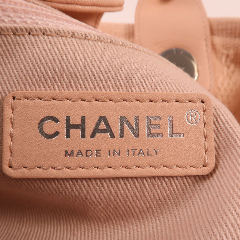 CHANEL 帆布2way Shoulderbag銀扣手挽肩背兩用袋-5
