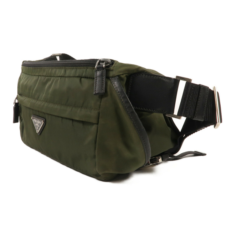 PRADA 帆布Waist Bag銀扣腰包-2