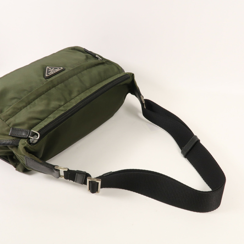 PRADA 帆布Waist Bag銀扣腰包-4