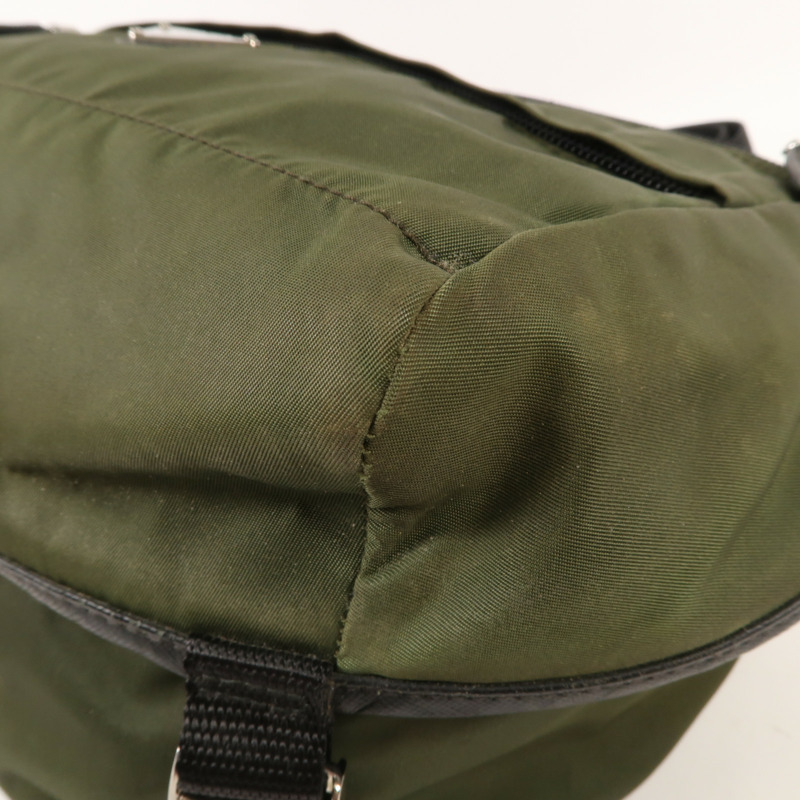 PRADA 帆布Waist Bag銀扣腰包-6