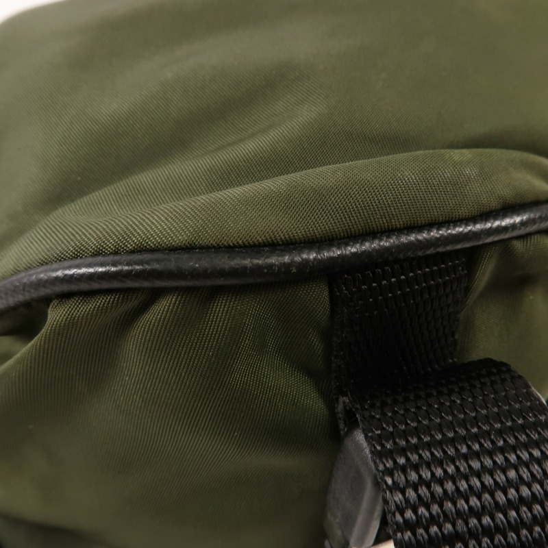 PRADA 帆布Waist Bag銀扣腰包-7
