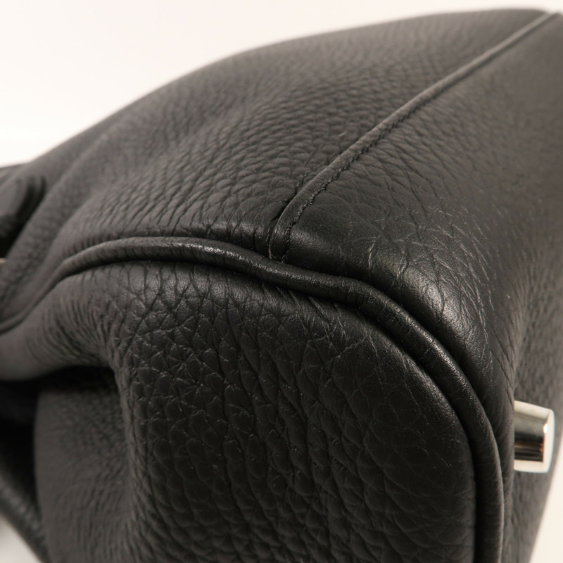 HERMES Togo皮革Atlas 35銀扣手挽袋Nior-5