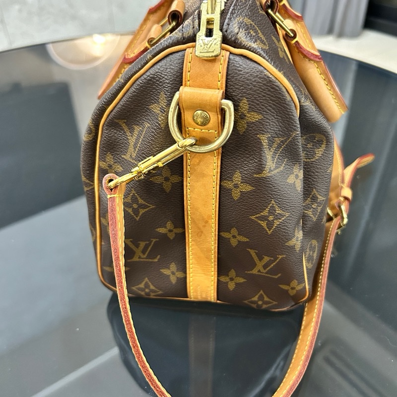 LV speedy 30 新款附背帶、盒子、購證-12