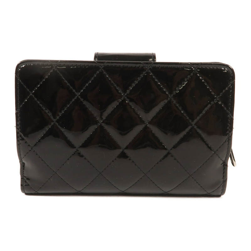 CHANEL 漆皮皮革Wallet銀扣錢包-1