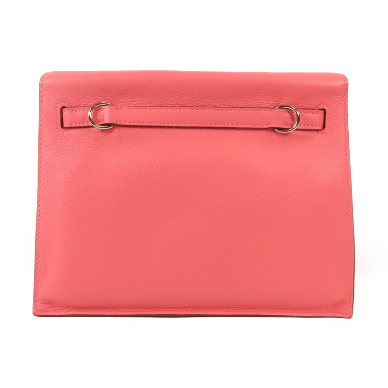 HERMES Ever Color皮革Kelly Danse銀扣肩背袋Rose Azalee-1