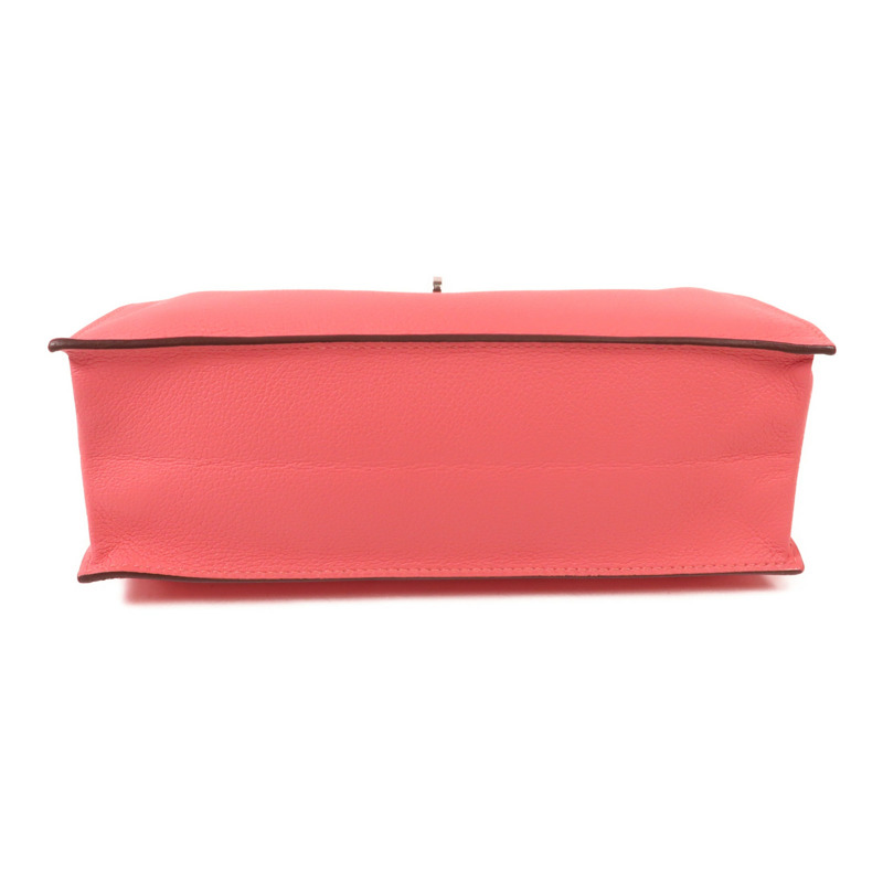 HERMES Ever Color皮革Kelly Danse銀扣肩背袋Rose Azalee-3