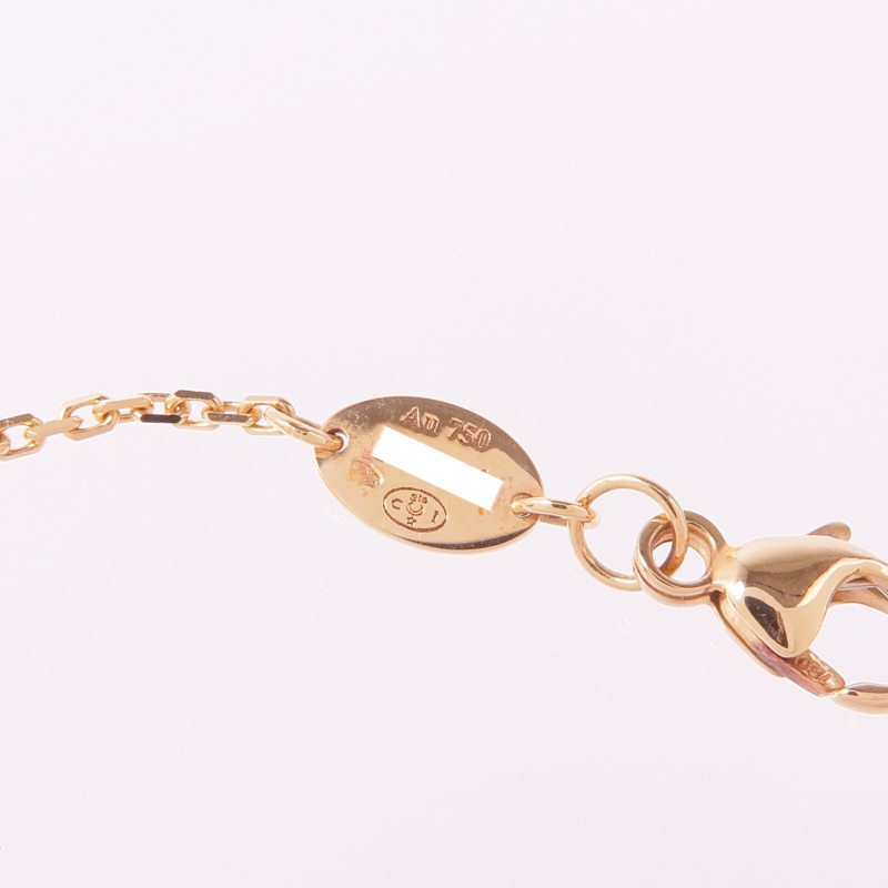 Chaumet 18K玫瑰金Jeux De Liens Harmony縞瑪瑙/鑽石項鍊-5