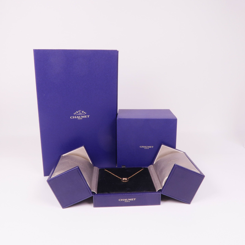 Chaumet 18K玫瑰金Jeux De Liens Harmony縞瑪瑙/鑽石項鍊-6
