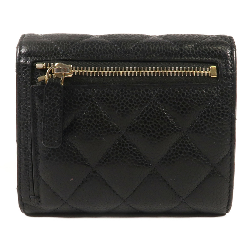 CHANEL 牛皮皮革Wallet金扣錢包-1