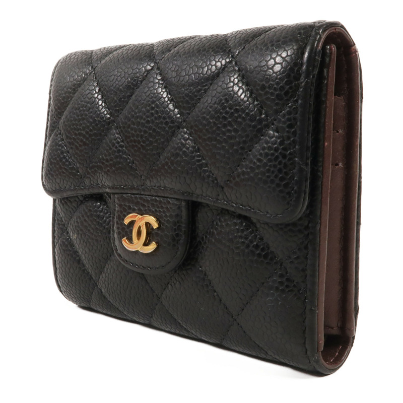 CHANEL 牛皮皮革Wallet金扣錢包-2