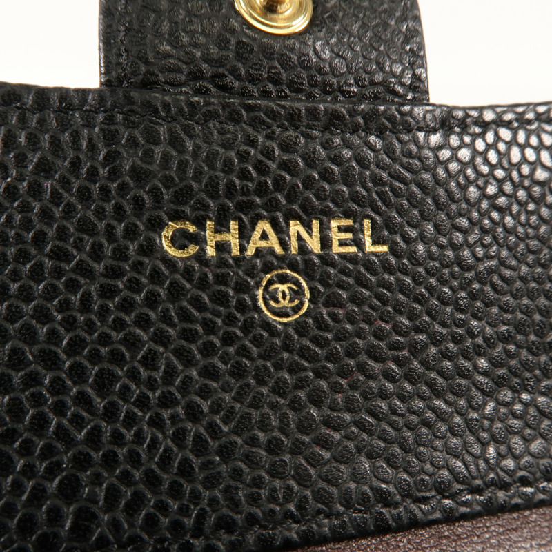 CHANEL 牛皮皮革Wallet金扣錢包-6