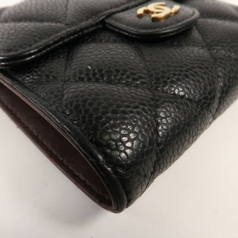 CHANEL 牛皮皮革Wallet金扣錢包-12