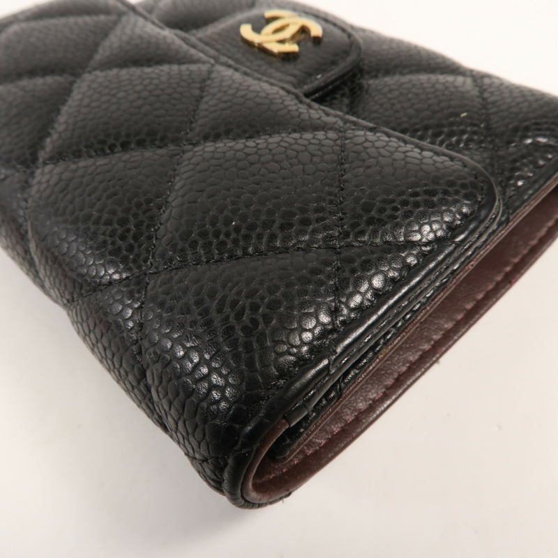 CHANEL 牛皮皮革Wallet金扣錢包-15