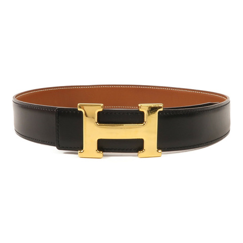 HERMES Box Calf皮革Constance Belt金扣皮帶
