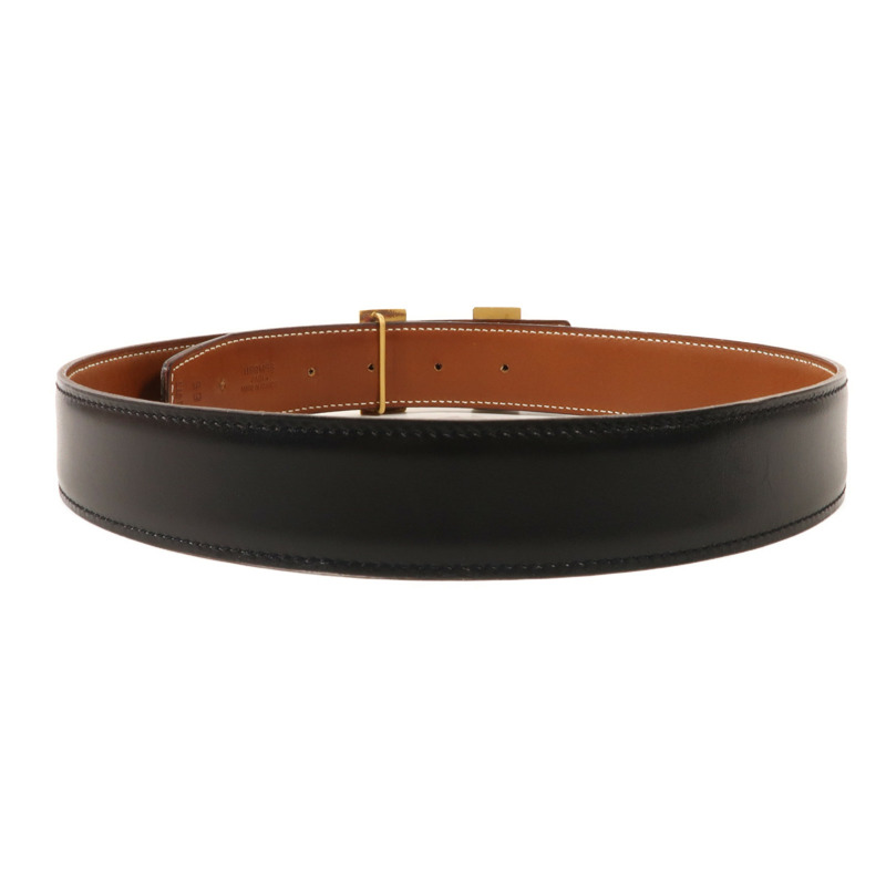 HERMES Box Calf皮革Constance Belt金扣皮帶-1