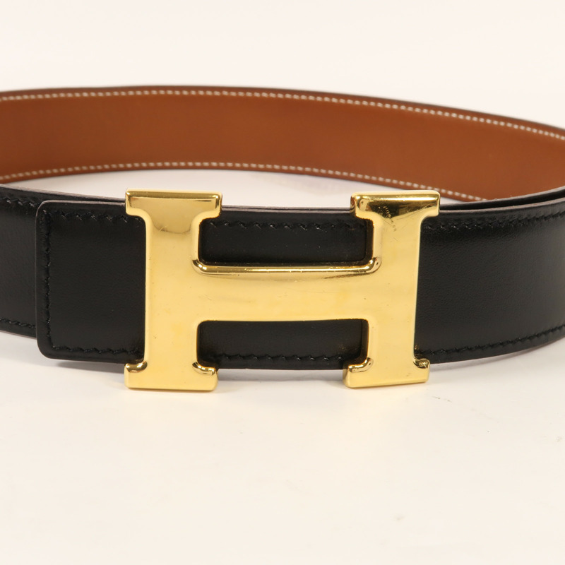 HERMES Box Calf皮革Constance Belt金扣皮帶-2