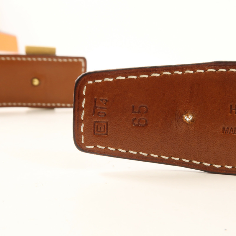 HERMES Box Calf皮革Constance Belt金扣皮帶-3
